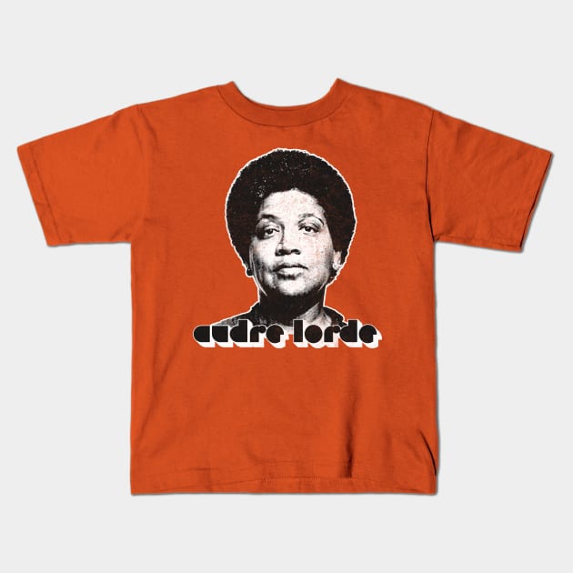 Audre Lorde / Retro Style FAn Art Design Kids T-Shirt by DankFutura